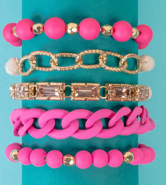 Miss Congeniality Bracelet Stack-5 pieces