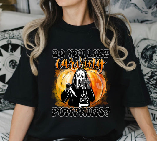 Carving Pumpkins Scream Tee - HALLOWEEN TSHIRT,Graphic Tees