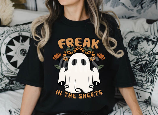 Freak In The Sheets halloween T-shirt for adults - brown/white