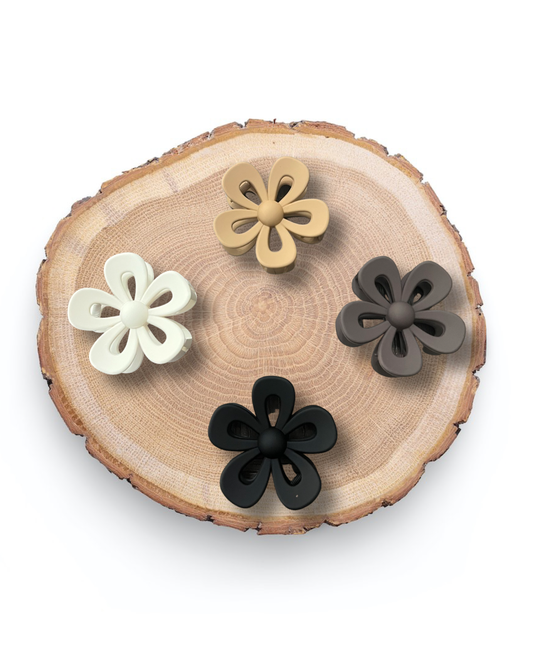 Matte Flower Hollow Jumbo Hair Clip-3inch