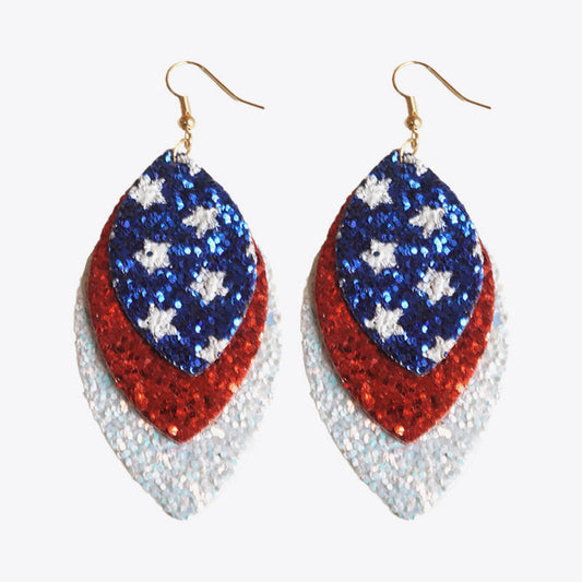 American Woman 3 layer earrings