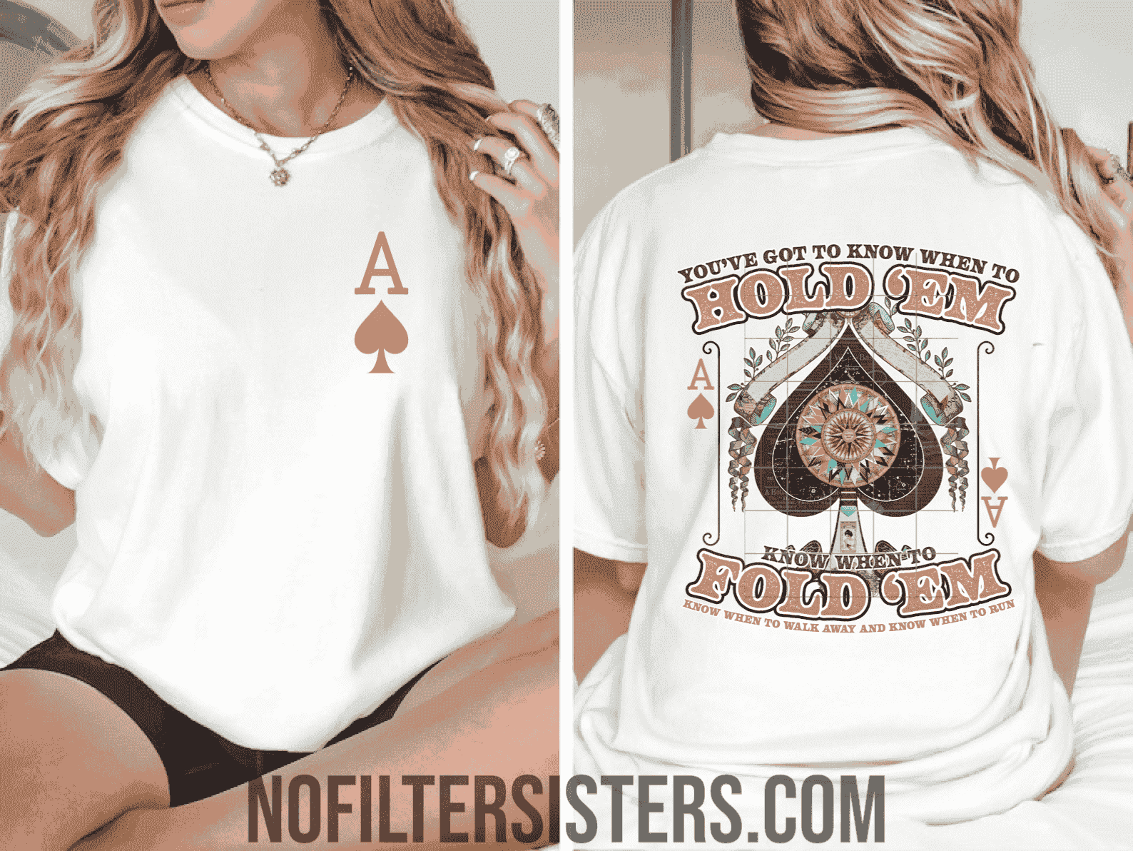 The ‘Hold em Fold em’ Graphic t shirt is here and show off your fashion! 🌟 This is a nice unisex tee available in sizes Small to 4X for an adequate fit