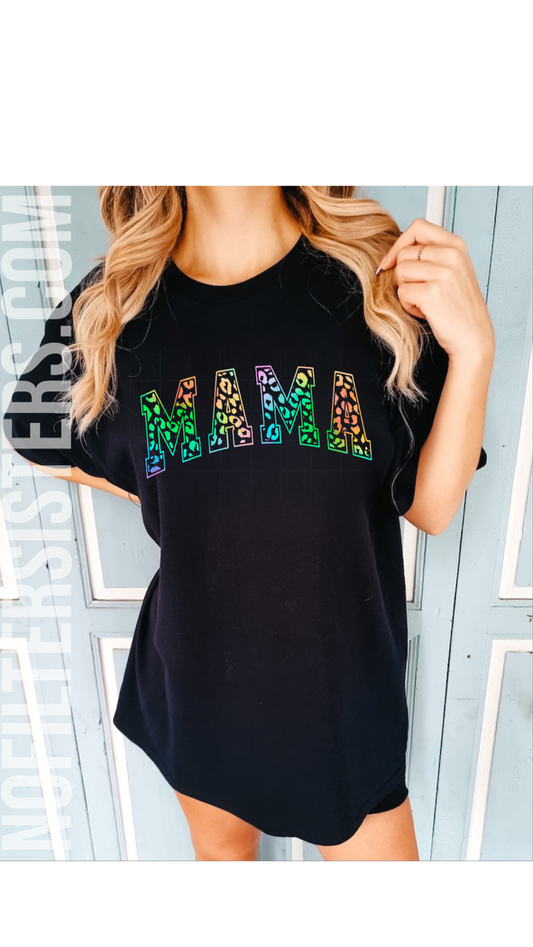 Leo MAMA Tee in Rainbow