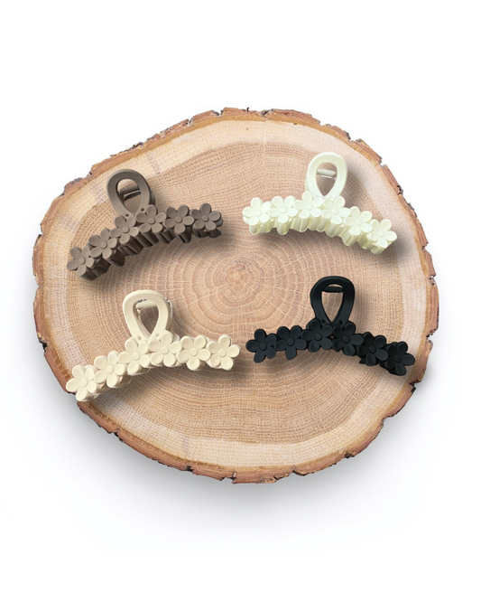 Matte Dainty Flower 5 inch Hair Clip