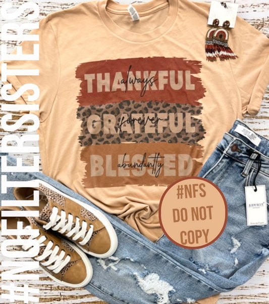 Thankful Grateful Blessed Tee