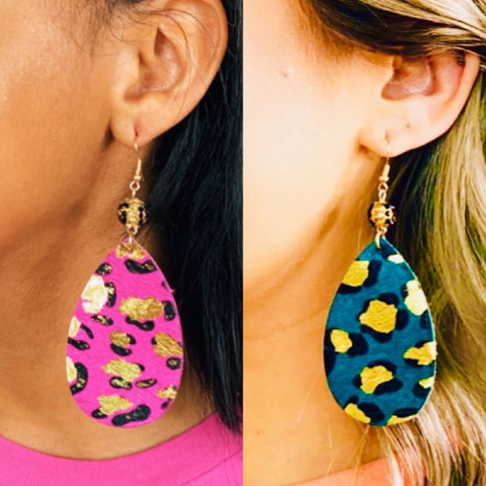 Fire Leo Pave Earrings